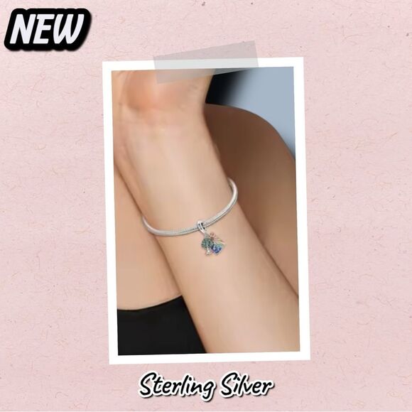 NEW Sun & Moon Tree of Life Dangle Charm – Sterling Silver 925 - Picture 4 of 4